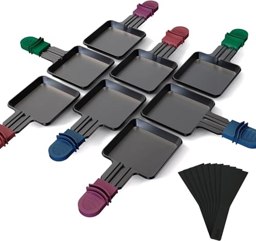 Mini Raclette Pannen Gourmet Plaat Kaas Smelten Anti-aanbak Laag 8 Stuks Meerdere Kleuren