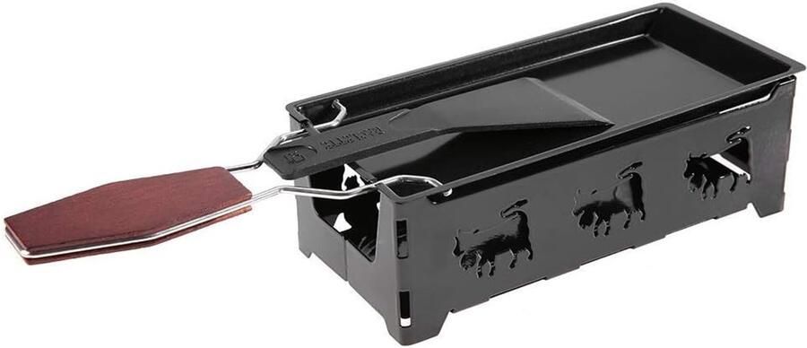 Mini Raclette Set Geen Kleur Geen Afmetingen Koolstofstaal met Houten Handvat Voor Thuis Keuken
