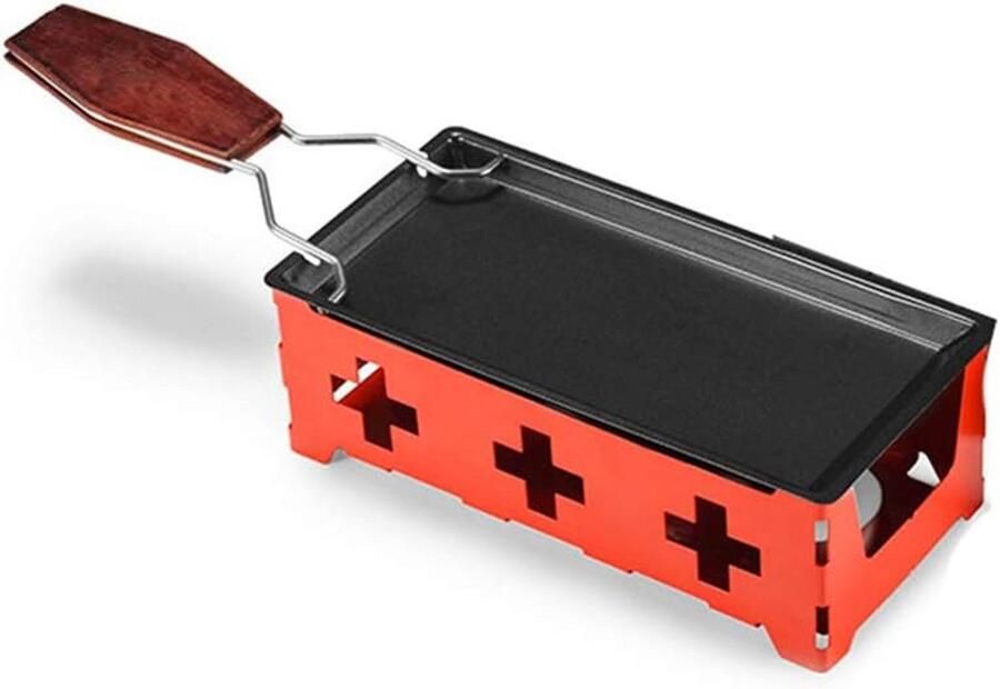Mini Raclette Set Kaas Smelten met Kaarslicht Draagbare Non-Stick Kaassmelter