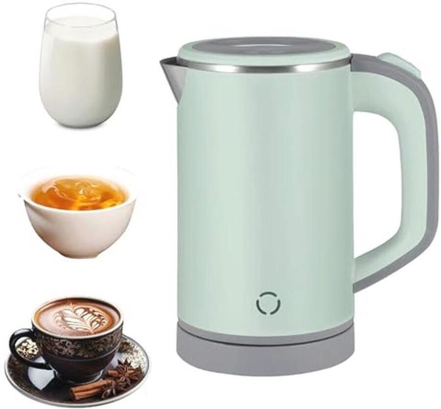 Mini Reiswaterkoker van Roestvrij Staal 800 ml Snel Koken binnen 5 Minuten Ideaal voor Reizen en Kamperen