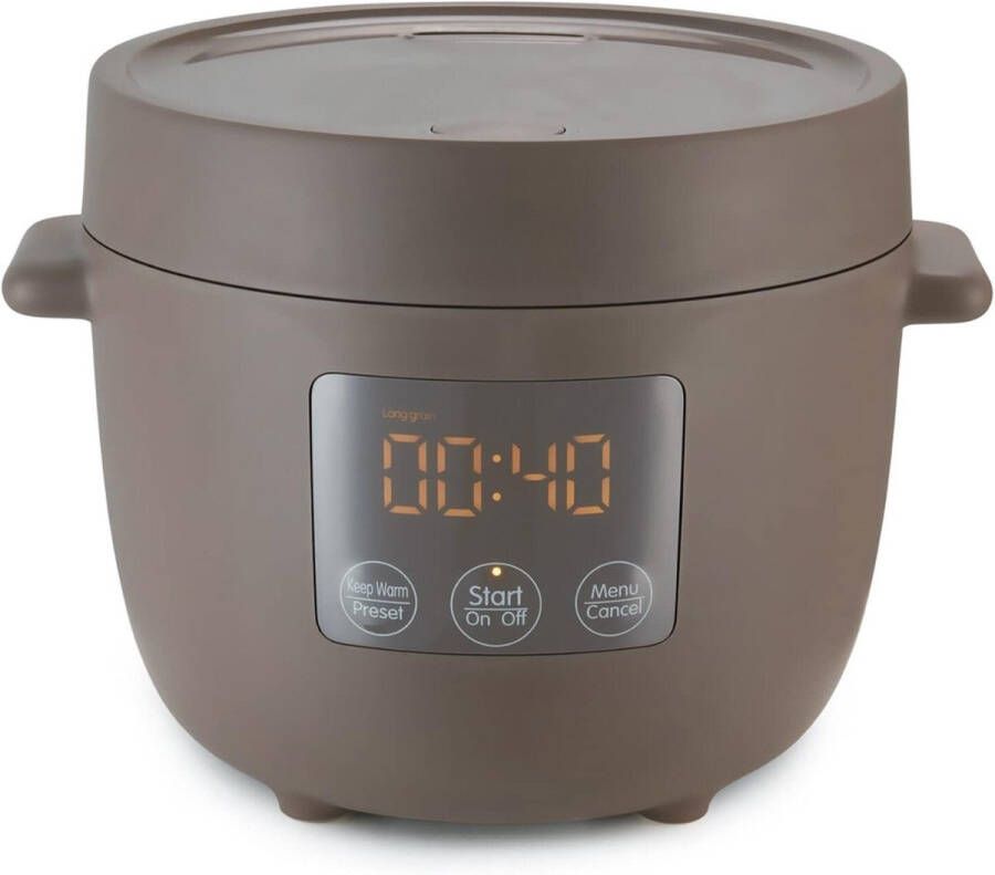 Mini Rijstkoker 0 45L- 5 Functies- LED-display Perfect