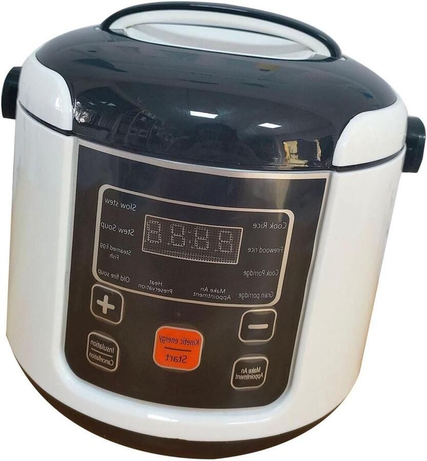 Mini Rijstkoker 2L Compacte Elektrische Stoomkoker met Warmhoudfunctie voor Thuis en Reizen (24V)