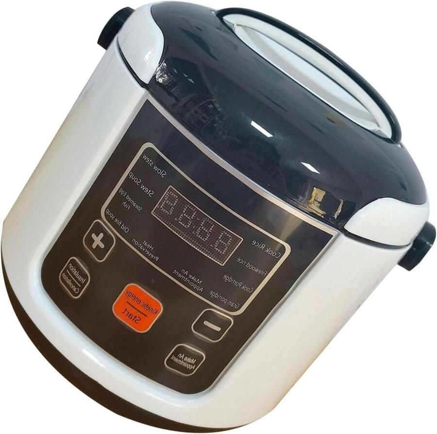 Mini Rijstkoker Draagbare Koker Onderweg Koken Veilig en Gezond 2L Zwart