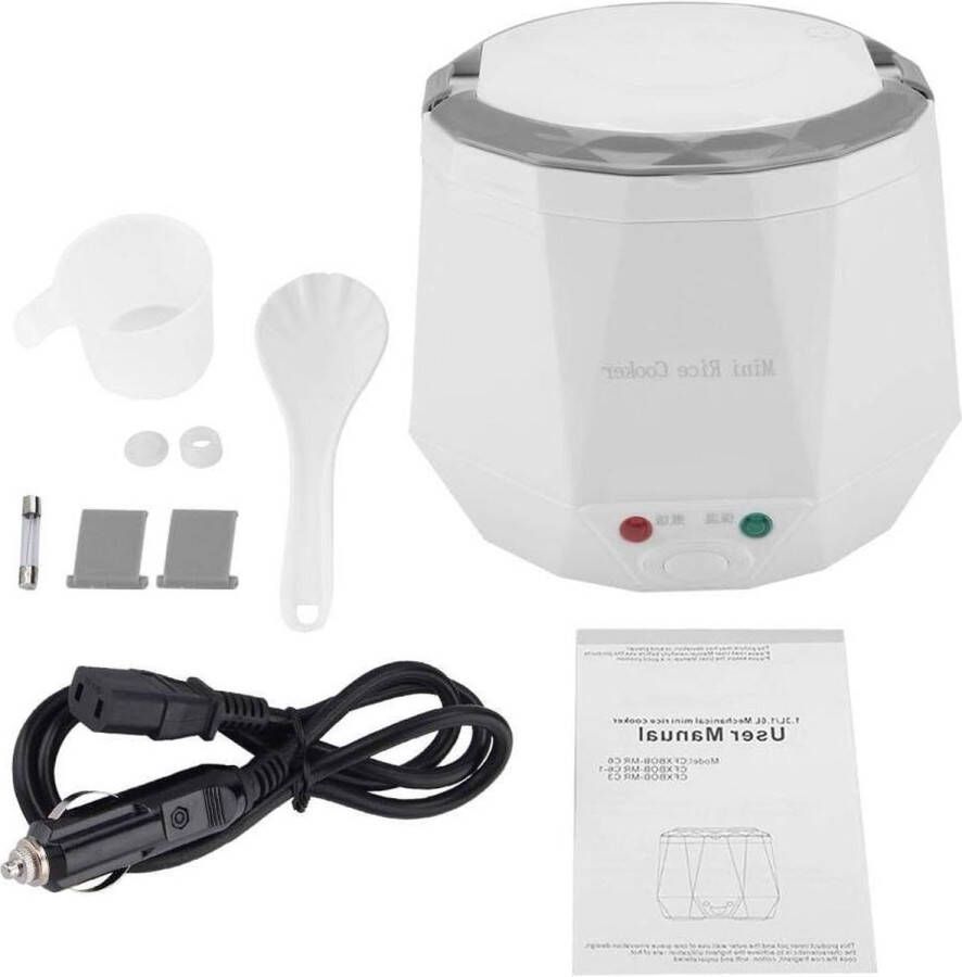 Mini-rijstkoker en stoompan warmhoudfunctie timer premium pan kleine multikoker rijstkoker voor auto 24 V 140 W 16 l 1-2 personen