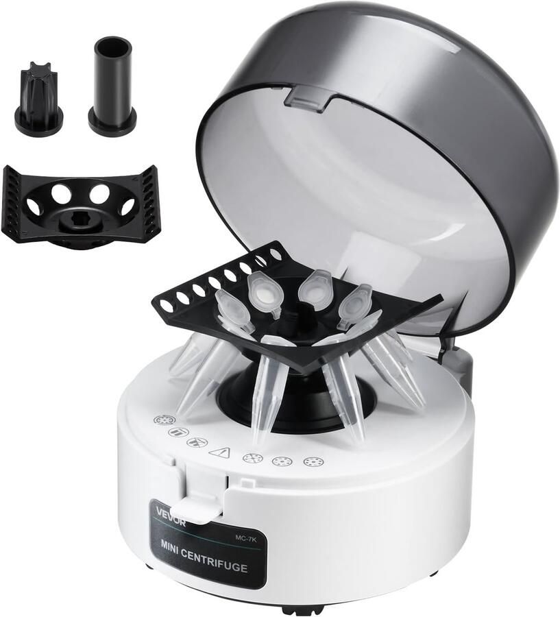 Mini Sapcentrifuge Laboratorium Centrifuge Monster Scheiding 2-in-1 Rotor 7000 RPM Wit