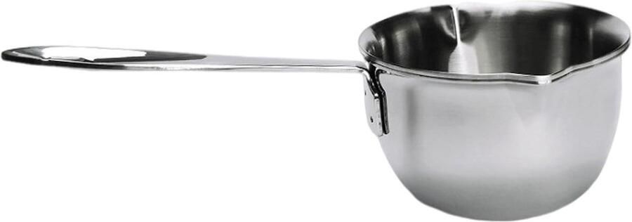 Mini Sauspan Smeltbeker Thuis koken Dubbele schenktuiten 9.8 cm Zilver