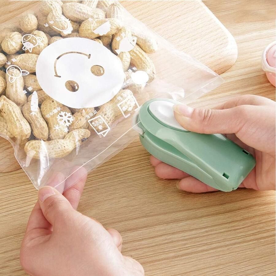 Mini Seal Machine Voedsel Saver Zakken Sluiten Magnetische Basis 10cm x 4cm Groen