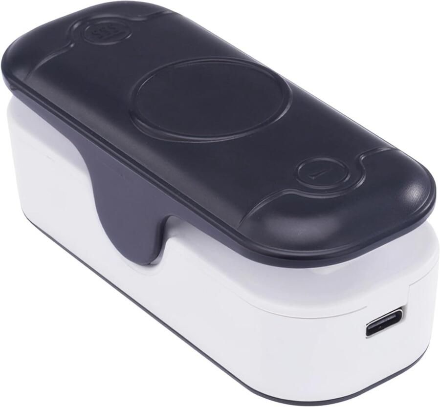 Mini Sealer Zak Afsluiter Voedsel Vers Houden 2 in 1 Functie Compact Formaat Zwart Blauw