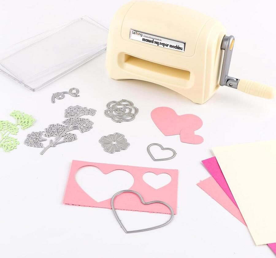 Mini Snijmachine Ambachtelijke Machine Kaarten Maken Ingebouwd Systeem 3 Inch Opening Beige