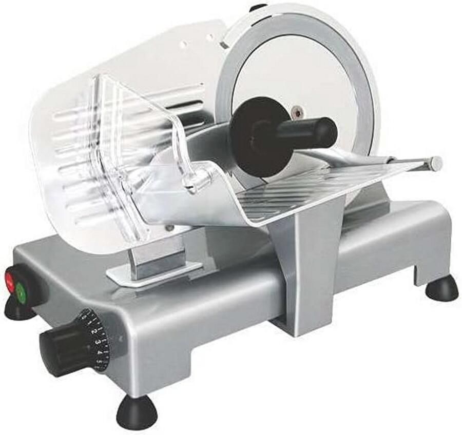 Mini Snijmachine voor Vlees Kaas en Brood Aluminium Zilver Zwart