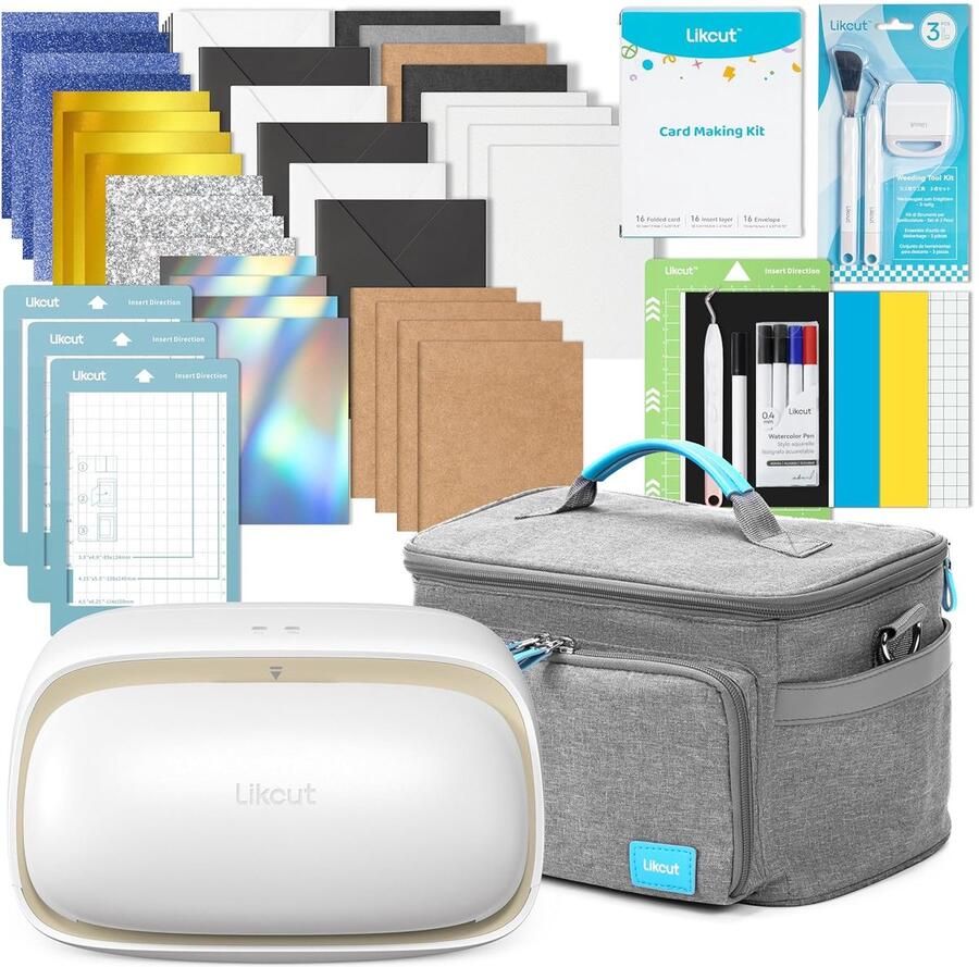 Mini Snijplotter Bluetooth Snijmachine Inclusief Starterset Voor Stickers Kaarten Vinyl en DIY