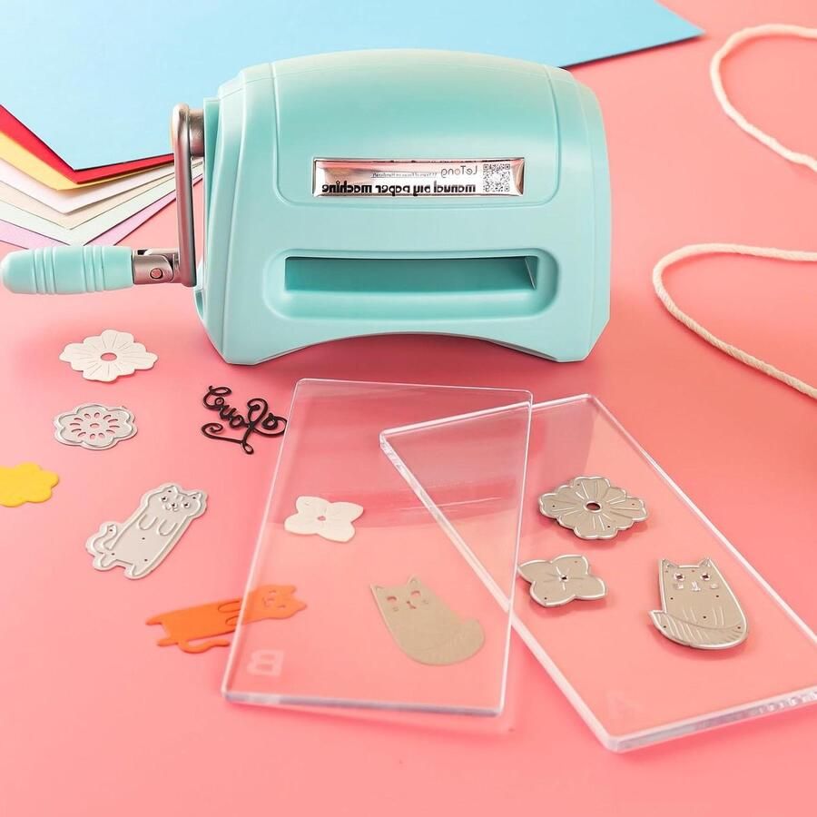Mini Stansmachine Papier Snijder Kaarten Maken Draagbaar Handmatig Ontwerp 3 Inch Opening Wit