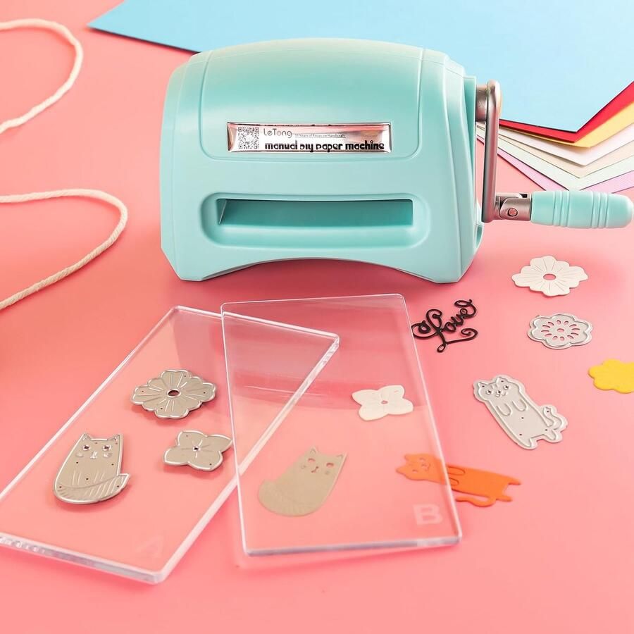 Mini Stansmachine Papier Snijder Kaarten Maken Draagbaar Handmatig Ontwerp 3 Inch Opening Wit