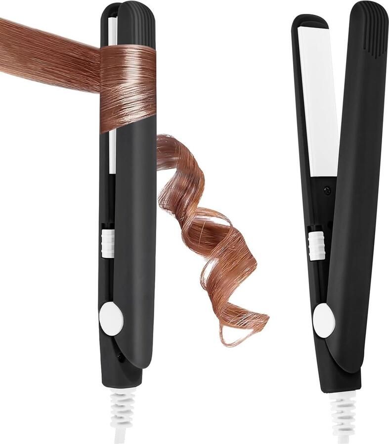 Mini-stijltang 2-in-1 Draagbare krultang Snel opwarmen Voor alle haartypes SnelShoppen