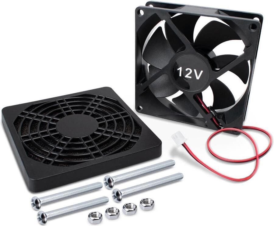 Mini stille elektrische koelventilator 90x90x25 mm voor ijsmachine koeler en PC DC12V luchtcirculatie