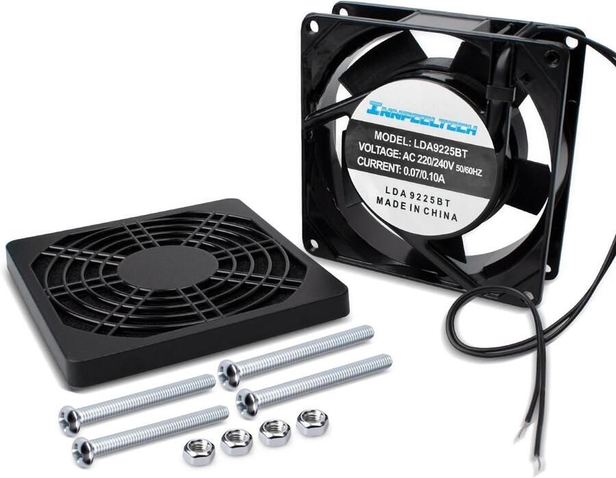 Mini-stille elektrische koelventilator 92x92x25 mm met dubbele kogellagers voor ijsmachines koelers en computers