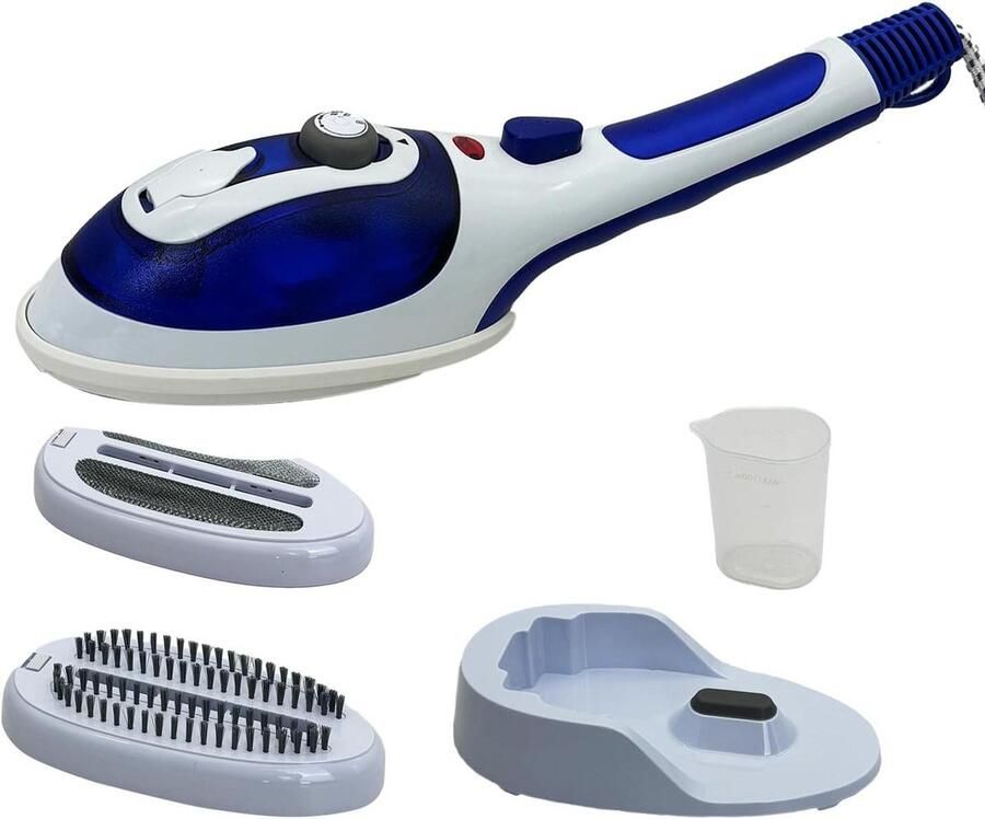 Mini Stoomstrijkijzer Reis Strijkijzer Stoomborstel Kleding Verzorgen Keramische Zool Snel Opwarmen 2000 Watt Wit Blauw