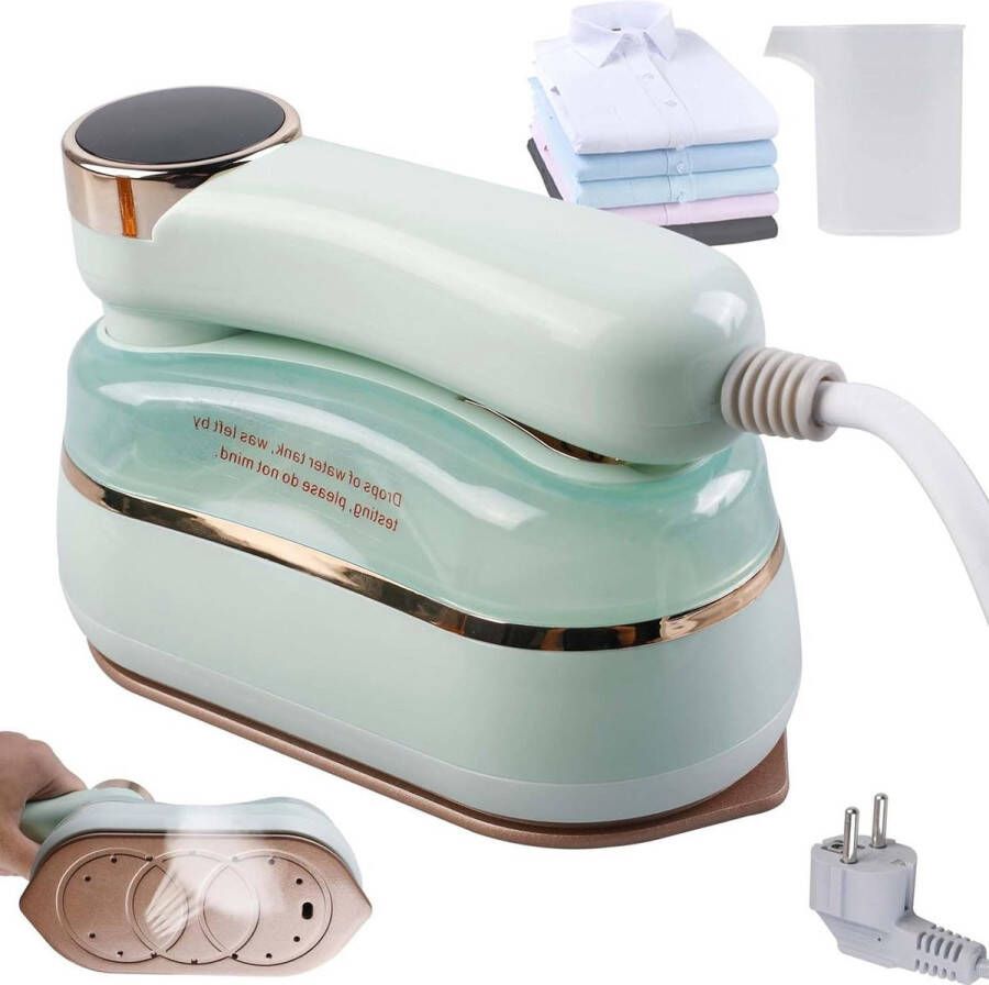 Mini-strijkijzer 1200 W keramiek anti-aanbakzool opvouwbaar snel opwarmen draaibaar draagbaar handheld strijkijzer thuis onderweg groen