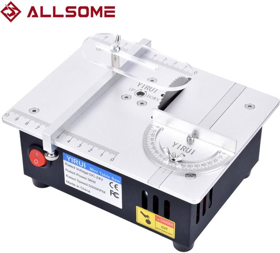 Mini Tafelzaag Elektrische Snijmachine 96W 63mm Blad Voor Houtbewerking Compact Formaat