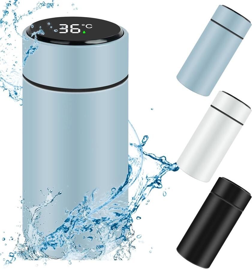 Mini Thermosfles 200 ml met LED Temperatuurweergave Roestvrij Staal Isolatie voor Warme en Koude Dranken