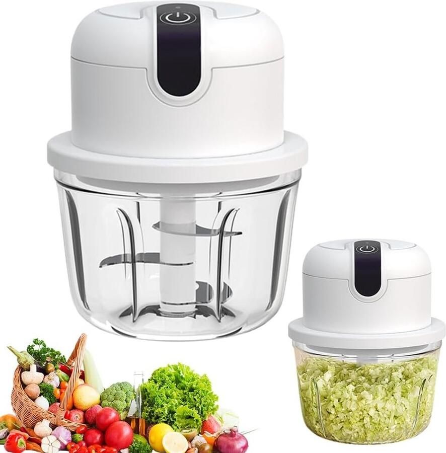 Mini Uiensnijder 350ml Draadloze Elektrische Keuken Chopper Oplaadbaar voor Uien Fruit Noten Vlees en Knoflook