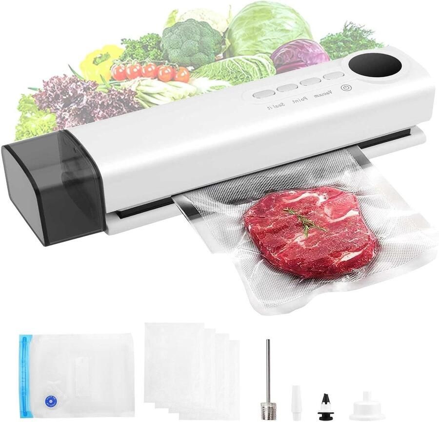 Mini Vacuüm Sealer Draagbare Vacuüm Machine Voedsel Vers Houden 3 Snelheden Instelbaar