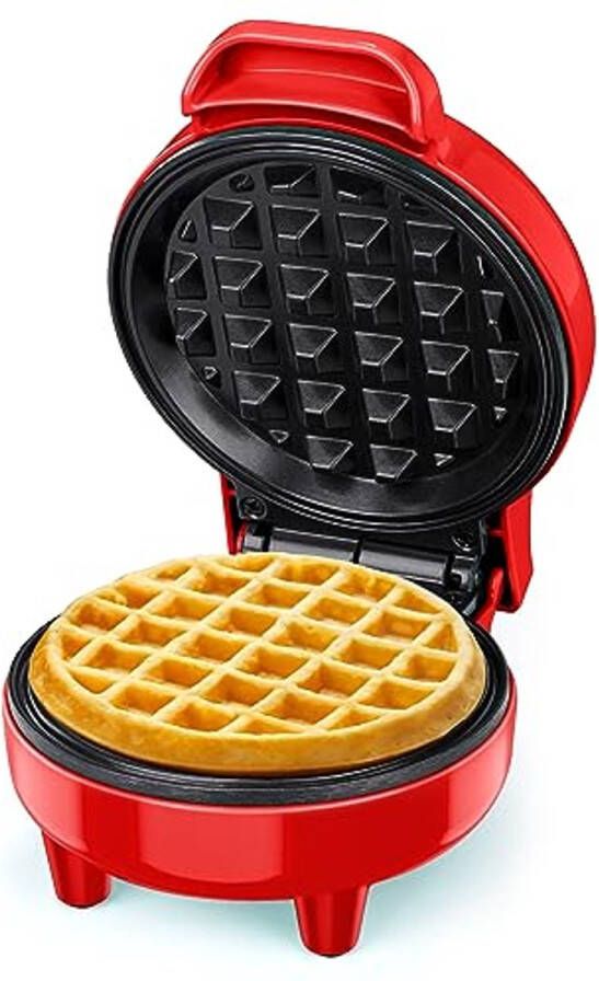 Mini Wafelijzer 550W met Antiaanbaklaag en Automatische Temperatuur