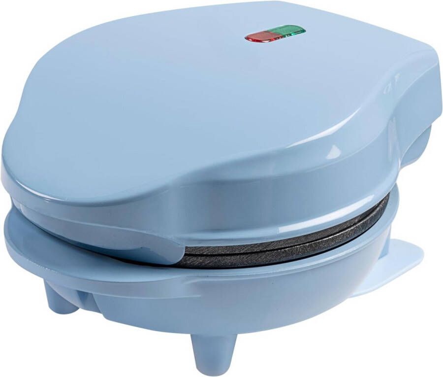 Mini Wafelijzer Antiaanbaklaag Blauw Snel Opwarmen Perfecte Wafels Eenvoudig Schoon te Maken