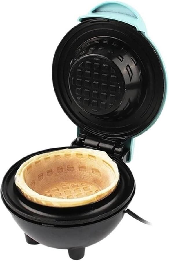 Mini Wafelijzer Cake Sandwich Toaster Ontbijt Snacks Maken Antiaanbaklaag 10x10x10 mm One Color