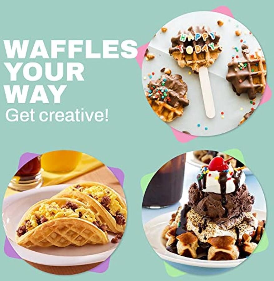 Mini Wafelijzer Elektrisch Compact Design voor Belgische Wafels Rösti Keto Snacks en Eieren