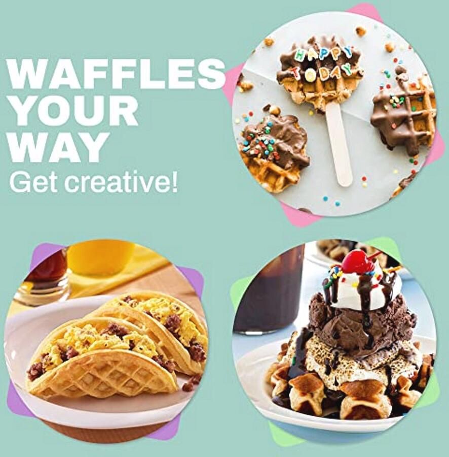 Mini Wafelijzer Elektrisch Compact Design voor Belgische Wafels Rösti Keto Snacks en Eieren