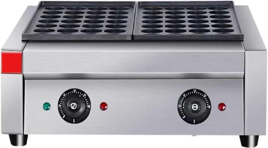 Mini Wafelijzer Pannenkoekenmaker Snacks Maken Dubbele Plaat 2000W Vermogen Zilver