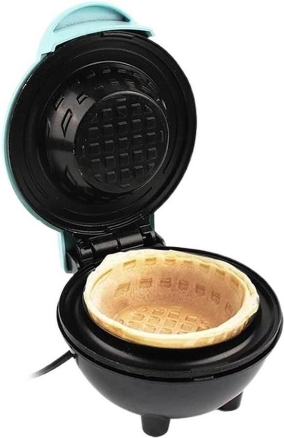 Mini Wafelijzer Sandwich Toaster Cake Maker Ontbijt Snacks Maken Komvormige Bakplaat 100x100x100 mm One Color