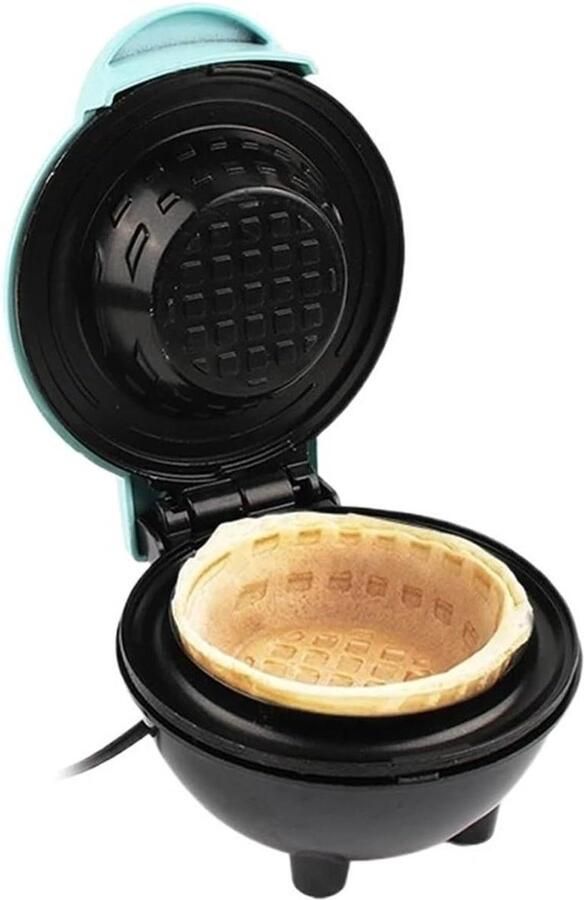 Mini Wafelijzer Sandwich Toaster Cake Maker Ontbijt Snacks Maken Komvormige Bakplaat 100x100x100 mm One Color
