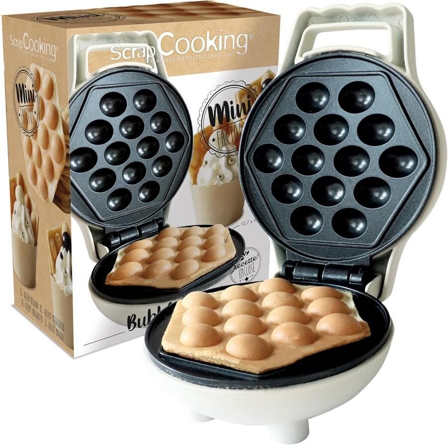 Mini Wafelijzer voor Bubbelwafels Compact en Snel