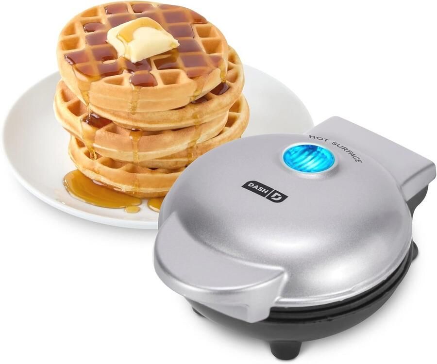 Mini Wafelijzer voor Wafels Hash Browns en Keto Wafels 10 2 cm Makkelijk te Reinigen