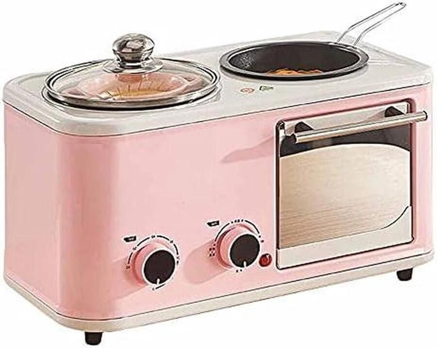 Mini Wafelmaker Elektrische Bakvorm Ontbijt Maken Antiaanbaklaag 600 Watt Zwart