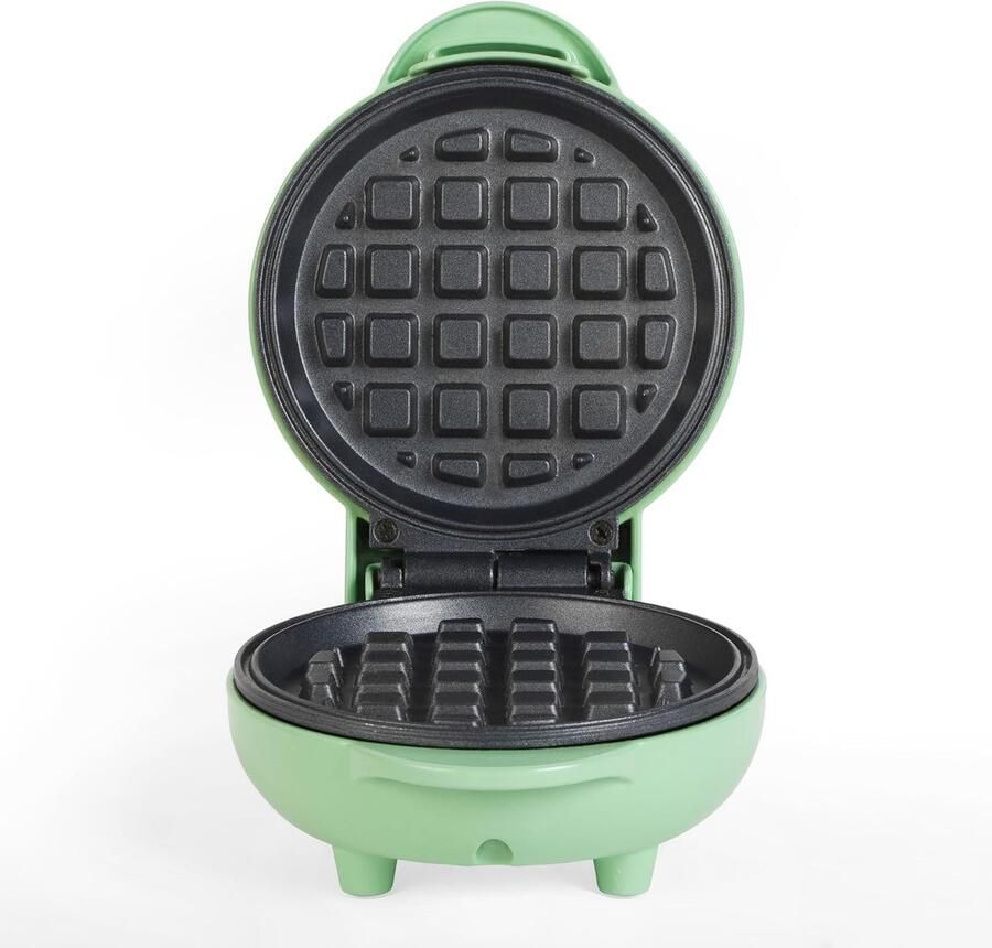 Mini Wafelmaker Pastel Groen Non-Stick Wafelijzer Compact Ontwerp Voor Zoete en Hartige Snacks