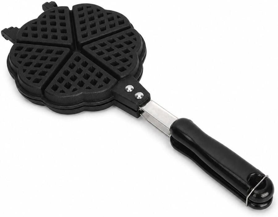 MINI WAFFLE MAKER PAN ALUMINUM ALLOY EASY TO CLEAN Waffle Maker for Waffles Sandwich Toaster Portable Design for Home ShopVlot