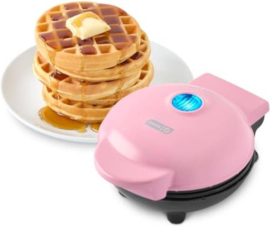 Mini Waffle Maker voor Paninis Hash Browns en Meer Roze 4 inch