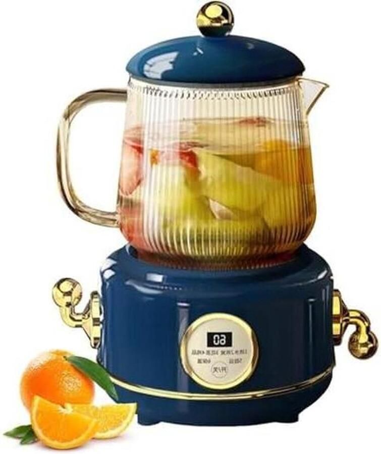 Mini Waterkoker Draagbare Theepot Bloem Thee Zetten Stille Kookfunctie 600 ml Capaciteit Wit