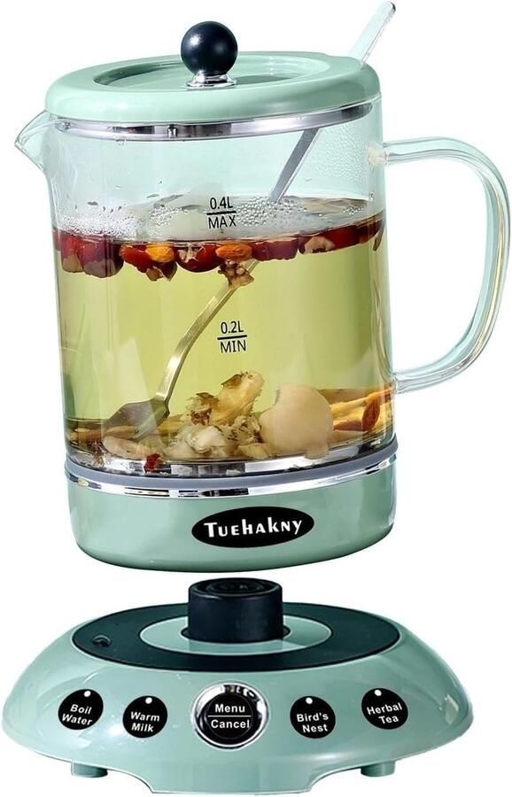 Mini Waterkoker Glazen Beker 4-in-1 Multifunctioneel Draagbaar Ontwerp Voor Reizen en Kantoor