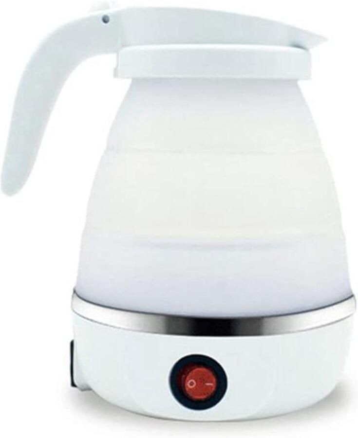Mini waterkoker Opvouwbare waterkoker Reizen en kamperen Snelle kookfunctie 1L Wit