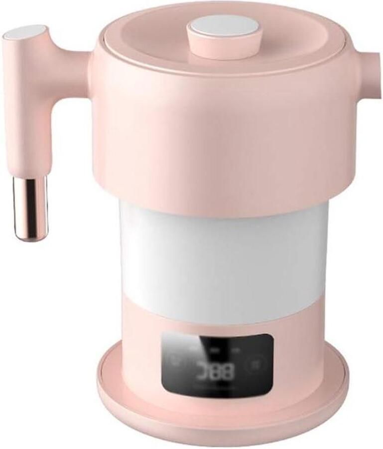 Mini Waterkoker Reis Koker Water Koken Opvouwbaar Ontwerp 0.6 Liter Zwart
