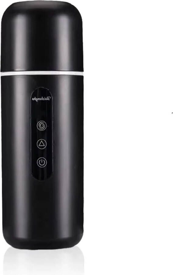 Mini Waterkoker Reis Waterkoker Draagbare Waterkoker 3-in-1 Waterkoker Thermosfles En Drinkbeker 420ml Zwart