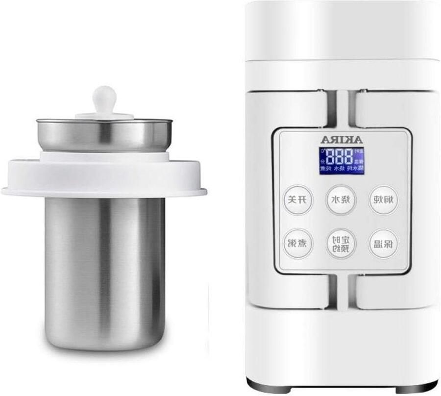 Mini Waterkoker Reis Waterkoker Elektrisch Water Koken 304 Roestvrij Staal 0.35 Liter Wit