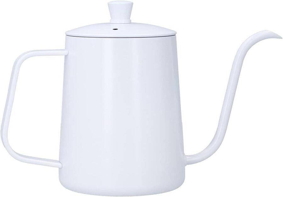 Mini Waterkoker Reis Waterkoker Koffie Thee Maken Precisie Giet Tuit 21 cm Lengte Zilverkleurig