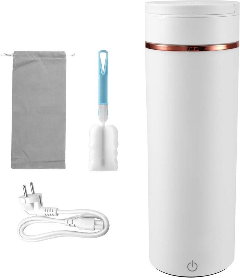 Mini Waterkoker Reis Waterkoker Water Verwarmen 6 Temperatuur Instellingen 500ml Capaciteit Wit