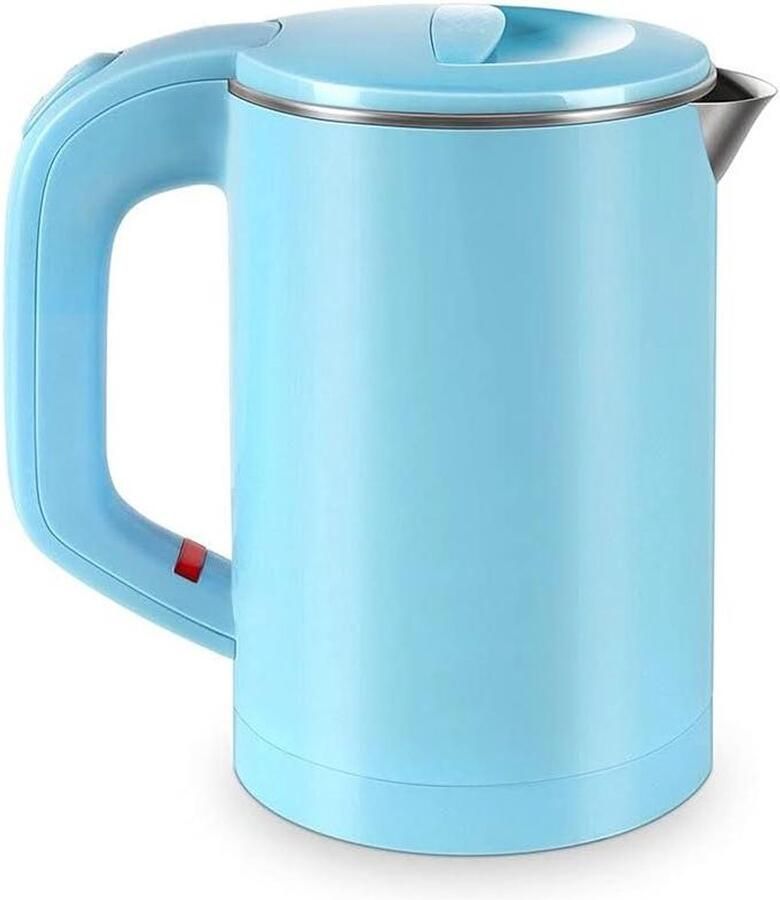 Mini Waterkoker Reiskoker Draagbare Ketel Snel Water Koken Roestvrij Staal 06L Blauw