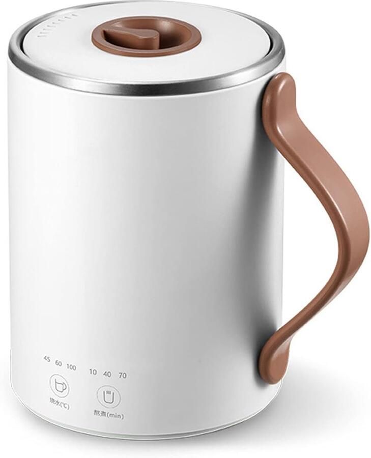 Mini Waterkoker Reiskoker Thermos Reizen Kamperen Automatische Uitschakeling 350ml Wit